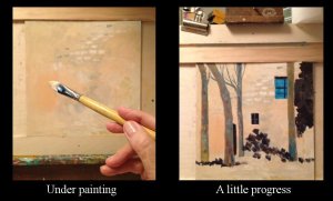 Painting progress-Blue Window