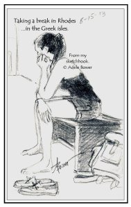 This is a warm-up sketch. Sometimes it helps before starting a painting.