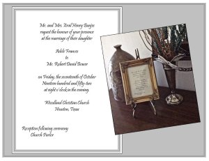 Invitation and table easel CR