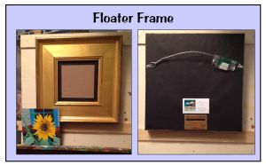 Floater frames-front and back graphic