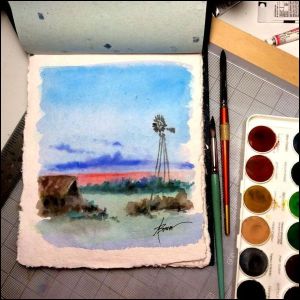 Blue Evening on draw. board 1