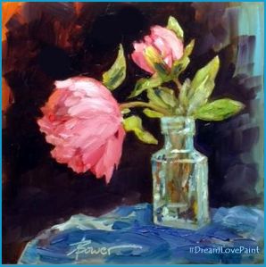 Peonies painting 8-29-16 for FBook