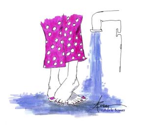 Washing my feet with copyright